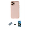 MARSİLYAN™- iPhone 11 Pro Kılıf Yadigar Klasik - Siyah 34D Izgaralı Cam + Shine Kamera Lens Koruma Cam - GS