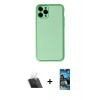 MARSİLYAN™- iPhone 11 Pro Kılıf Yadigar Klasik - Siyah 34D Izgaralı Cam + Kamera Lens Koruma Cam - SF