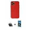 MARSİLYAN™- iPhone 11 Pro Kılıf Yadigar Klasik - Siyah 34D Izgaralı Cam + Kamera Lens Koruma Cam - SF