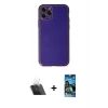 MARSİLYAN™- iPhone 11 Pro Kılıf Yadigar Klasik - Siyah 34D Izgaralı Cam + Kamera Lens Koruma Cam - SF
