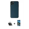MARSİLYAN™- iPhone 11 Pro Kılıf Yadigar Klasik - Siyah 34D Izgaralı Cam + Kamera Lens Koruma Cam - SF