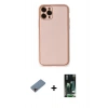 MARSİLYAN™- iPhone 11 Pro Kılıf Yadigar Klasik - Siyah 360 Mat Full Body Arka Koruyucu + Shine Kamera Lens Koruma Cam - PE