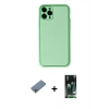 MARSİLYAN™- iPhone 11 Pro Kılıf Yadigar Klasik - Siyah 360 Mat Full Body Arka Koruyucu + Shine Kamera Lens Koruma Cam - SABE