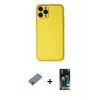 MARSİLYAN™- iPhone 11 Pro Kılıf Yadigar Klasik - Siyah 360 Mat Full Body Arka Koruyucu + Shine Kamera Lens Koruma Cam - SABE