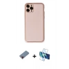 MARSİLYAN™- iPhone 11 Pro Kılıf Yadigar Klasik - Siyah 3D Antistatik Cam Ekran Koruyucu + Metal Kamera Lens Koruma Cam - KI