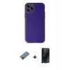 MARSİLYAN™- iPhone 11 Pro Kılıf Yadigar Klasik - Siyah 3D Antistatik Hayalet Cam Ekran Koruyucu + Shine Kamera Lens Koruma Cam - GD