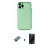 MARSİLYAN™- iPhone 11 Pro Kılıf Yadigar Klasik - Siyah 3D Antistatik Hayalet Cam Ekran Koruyucu + Shine Kamera Lens Koruma Cam - GD