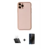 MARSİLYAN™- iPhone 11 Pro Kılıf Yadigar Klasik - Siyah 3D Antistatik Hayalet Cam Ekran Koruyucu + Kamera Lens Koruma Cam - SF