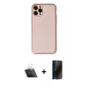 MARSİLYAN™- iPhone 11 Pro Kılıf Yadigar Klasik - Siyah 3D Antistatik Hayalet Cam Ekran Koruyucu + Kamera Lens Koruma Cam - SF
