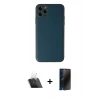 MARSİLYAN™- iPhone 11 Pro Kılıf Yadigar Klasik - Siyah 3D Antistatik Hayalet Cam Ekran Koruyucu + Kamera Lens Koruma Cam - SF