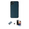 MARSİLYAN™- iPhone 11 Pro Kılıf Yadigar Klasik - Siyah 3D Antistatik Mat Seramik Nano Ekran Koruyucu + Shine Kamera Lens Koruma Cam - GI