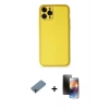 MARSİLYAN™- iPhone 11 Pro Kılıf Yadigar Klasik - Siyah 3D Antistatik Mat Seramik Nano Ekran Koruyucu + Shine Kamera Lens Koruma Cam - GI