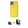 MARSİLYAN™- iPhone 11 Pro Kılıf Yadigar Klasik - Siyah 3D Antistatik Mat Seramik Nano Ekran Koruyucu + Kamera Lens Koruma Cam - SF