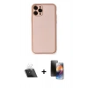 MARSİLYAN™- iPhone 11 Pro Kılıf Yadigar Klasik - Siyah 3D Antistatik Mat Seramik Nano Ekran Koruyucu + Kamera Lens Koruma Cam - SF