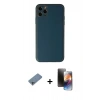 MARSİLYAN™- iPhone 11 Pro Kılıf Yadigar Klasik - Siyah 3D Antistatik Mat Seramik Nano Ekran Koruyucu + Shine Kamera Lens Koruma Cam - SABE