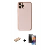MARSİLYAN™- iPhone 11 Pro Kılıf Yadigar Klasik - Siyah 3D Antistatik Mat Seramik Nano Ekran Koruyucu + Renkli Kamera Lens Koruma Cam - TU
