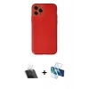 MARSİLYAN™- iPhone 11 Pro Kılıf Yadigar Klasik - Siyah 3D Antistatik Seramik Nano Ekran Koruyucu + Kamera Lens Koruma Cam - SF
