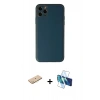 MARSİLYAN™- iPhone 11 Pro Kılıf Yadigar Klasik - Siyah 3D Antistatik Seramik Nano Ekran Koruyucu + Renkli Kamera Lens Koruma Cam - SI