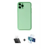 MARSİLYAN™- iPhone 11 Pro Kılıf Yadigar Klasik - Siyah 3D Antistatik Seramik Nano Ekran Koruyucu + Kamera Lens Koruma Cam - SF