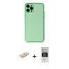 MARSİLYAN™- iPhone 11 Pro Kılıf Yadigar Klasik - Siyah 5D Hayalet Cam Ekran Koruyucu + Renkli Kamera Lens Koruma Cam - MI