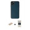 MARSİLYAN™- iPhone 11 Pro Kılıf Yadigar Klasik - Siyah 5D Hayalet Cam Ekran Koruyucu + Pembe Renkli Kamera Lens Koruma Cam