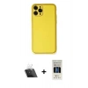 MARSİLYAN™- iPhone 11 Pro Kılıf Yadigar Klasik - Siyah 5D Hayalet Cam Ekran Koruyucu + Şeffaf Kamera Lens Koruma Cam