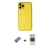 MARSİLYAN™- iPhone 11 Pro Kılıf Yadigar Klasik - Siyah 5D Hayalet Cam Ekran Koruyucu + Shine Kamera Lens Koruma Cam - PE