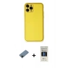 MARSİLYAN™- iPhone 11 Pro Kılıf Yadigar Klasik - Siyah 5D Hayalet Cam Ekran Koruyucu + Shine Kamera Lens Koruma Cam - SH