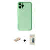 MARSİLYAN™- iPhone 11 Pro Kılıf Yadigar Klasik - Siyah 6D Mat Seramik Hayalet Nano Ekran Koruyucu + Renkli Kamera Lens Koruma Cam - YL
