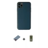 MARSİLYAN™- iPhone 11 Pro Kılıf Yadigar Klasik - Siyah Joko Magic 5D Hayalet Cam + Kırmızı Metal Kamera Lens Koruma Cam