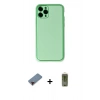 MARSİLYAN™- iPhone 11 Pro Kılıf Yadigar Klasik - Siyah Joko Magic 5D Hayalet Cam + Kırmızı Metal Kamera Lens Koruma Cam