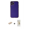 MARSİLYAN™- iPhone 11 Pro Kılıf Yadigar Klasik - Siyah Mat Seramik Nano Ekran Koruyucu + Renkli Kamera Lens Koruma Cam - MI