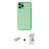 MARSİLYAN™- iPhone 11 Pro Kılıf Yadigar Klasik - Siyah Mat Seramik Nano Ekran Koruyucu + Renkli Kamera Lens Koruma Cam - MI