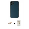 MARSİLYAN™- iPhone 11 Pro Kılıf Yadigar Klasik - Siyah Mat Seramik Nano Ekran Koruyucu + Renkli Kamera Lens Koruma Cam - MI