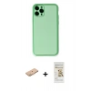 MARSİLYAN™- iPhone 11 Pro Kılıf Yadigar Klasik - Siyah Mat Seramik Nano Ekran Koruyucu + Renkli Kamera Lens Koruma Cam - TU