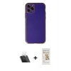 MARSİLYAN™- iPhone 11 Pro Kılıf Yadigar Klasik - Siyah Mat Seramik Nano Ekran Koruyucu + Kamera Lens Koruma Cam - SF