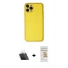 MARSİLYAN™- iPhone 11 Pro Kılıf Yadigar Klasik - Siyah Mat Seramik Nano Ekran Koruyucu + Kamera Lens Koruma Cam - SF