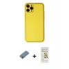 MARSİLYAN™- iPhone 11 Pro Kılıf Yadigar Klasik - Siyah Mat Seramik Nano Ekran Koruyucu + Shine Kamera Lens Koruma Cam - GS