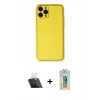MARSİLYAN™- iPhone 11 Pro Kılıf Yadigar Klasik - Siyah Polymer Nano Ekran Koruyucu + Kamera Lens Koruma Cam - SF