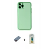 MARSİLYAN™- iPhone 11 Pro Kılıf Yadigar Klasik - Siyah Polymer Nano Ekran Koruyucu + Metal Kamera Lens Koruma Cam - KI