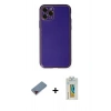 MARSİLYAN™- iPhone 11 Pro Kılıf Yadigar Klasik - Siyah Polymer Nano Ekran Koruyucu + Metal Kamera Lens Koruma Cam - KI