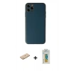 MARSİLYAN™- iPhone 11 Pro Kılıf Yadigar Klasik - Siyah Polymer Nano Ekran Koruyucu + Renkli Kamera Lens Koruma Cam - SI