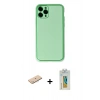 MARSİLYAN™- iPhone 11 Pro Kılıf Yadigar Klasik - Siyah Polymer Nano Ekran Koruyucu + Renkli Kamera Lens Koruma Cam - MI