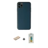 MARSİLYAN™- iPhone 11 Pro Kılıf Yadigar Klasik - Siyah Polymer Nano Ekran Koruyucu + Renkli Kamera Lens Koruma Cam - YL