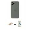 MARSİLYAN™- iPhone 11 Pro Kılıf Yadigar Yansıma Serisi - Şeffaf Pasifik Cam Ekran Koruyucu + Renkli Kamera Lens Koruma Cam - SI