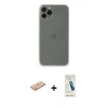 MARSİLYAN™- iPhone 11 Pro Kılıf Yadigar Yansıma Serisi - Şeffaf Pasifik Cam Ekran Koruyucu + Renkli Kamera Lens Koruma Cam - TU