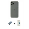 MARSİLYAN™- iPhone 11 Pro Kılıf Yadigar Yansıma Serisi - Şeffaf Pasifik Cam Ekran Koruyucu + Shine Kamera Lens Koruma Cam - SH