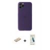 MARSİLYAN™- iPhone 11 Pro Kılıf Yadigar Yansıma Serisi - Şeffaf Pasifik Cam Ekran Koruyucu + Renkli Kamera Lens Koruma Cam - YL