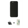 MARSİLYAN™- iPhone 11 Pro Kılıf Yadigar Yansıma Serisi - Siyah 20D Premium Cam Ekran Koruyucu + Kamera Lens Koruma Cam - SF