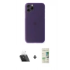 MARSİLYAN™- iPhone 11 Pro Kılıf Yadigar Yansıma Serisi - Siyah 20D Premium Cam Ekran Koruyucu + Kamera Lens Koruma Cam - SF